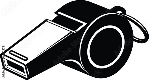 Coaching Whistle Silhouette Illustration Design