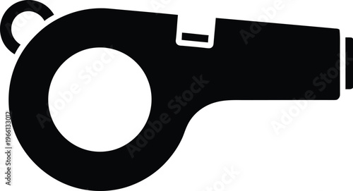 Whistle Silhouette Illustration on White Background
