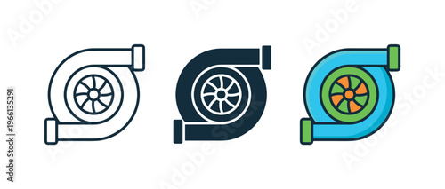 Turbocharger icon symbolizing digital acceleration and enhanced performance