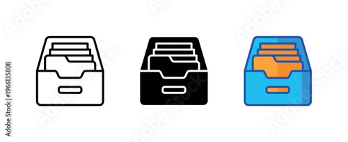 Filing cabinet drawer with folders and labels, representing organization and data management