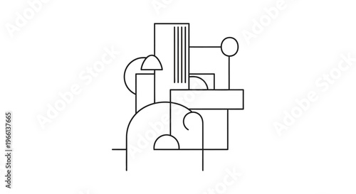 Geometric shapes in a composition.