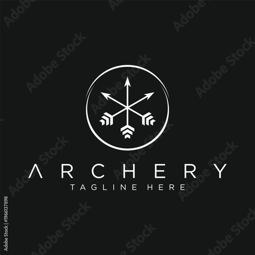 Dynamic Archery Emblem for Precision Sports and Outdoor Target Activities Design Concept