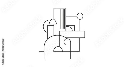 Geometric shapes in a composition.