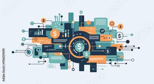 A minimalist design showcasing interconnected nodes and lines. Perfect for illustrating concepts like networking, data flow, or complex systems. Provi