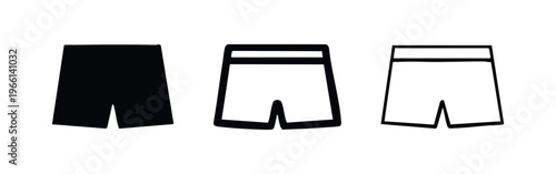 Casual Shorts and Sport Trunks Icons Collection for Summer Apparel