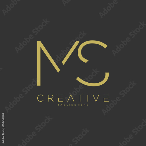 Modern MC Logo Design Creative Minimalist Monogram Symbol