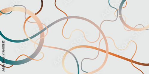 Soft Colorful Abstract Looping Line Art Background