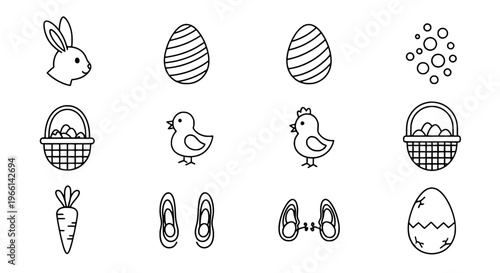 Happy Ester Day icons for festive celebrations and holiday greetings