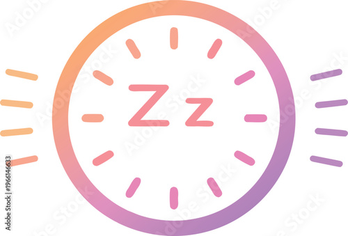 Gradient sleep zzz with glowing effect pink