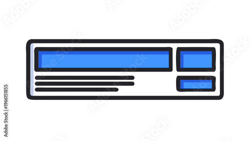 Dashboard UI Card Icon Interface Widget Layout Web Design Symbol