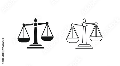 black and white scales icons Vector