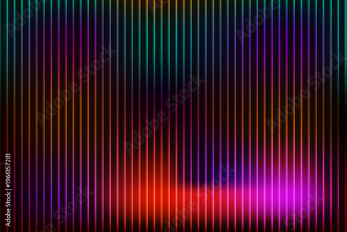 Vibrant multicolored gradient background with vertical lines and glowing effect