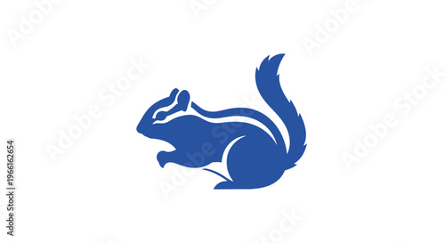 Blue Squirrel Icon or Logo Design.