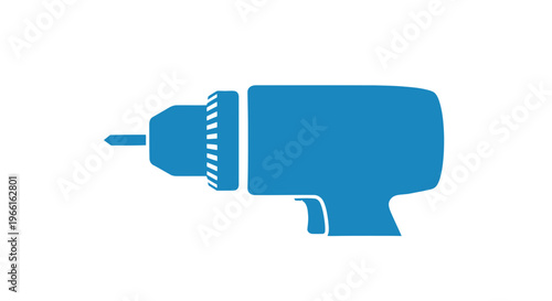 Electric Drill Tool Icon Graphic Illustration.