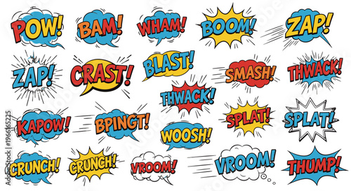 Comic book sound effects collection.