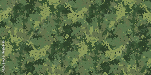 Abstract digital camouflage pattern.  Perfect for backgrounds, textiles, militarythemed designs, or creating a sense of mystery and concealment.