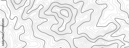 Map contour backdrop art for area line and outline drawing. Geographic geology hiking radar pattern with ocean navy dark chart wide location. Depth ground landscape background territory element.