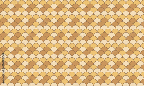 Elegant, seamless fish scale pattern in calming earth tones.  Perfect for website backgrounds, textile designs, or any project needing a sophisticated, textured aesthetic.