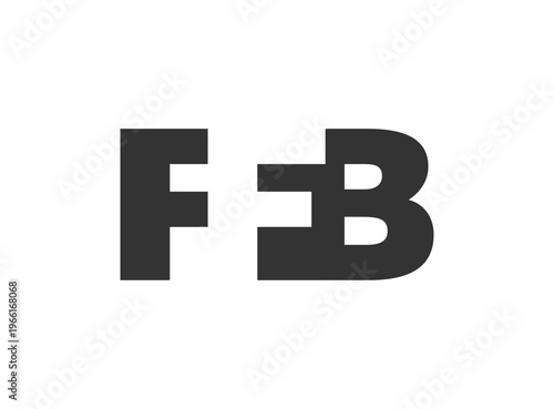 FFB logo design. Initial letter F F B bold font style for tech startups, consulting, corporate branding. Creative company name, headlines typography identity, trendy logotype.