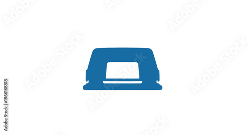 Blue Toaster on White Background.