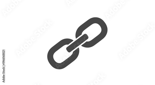 Black Metal Chain Link Close Up.