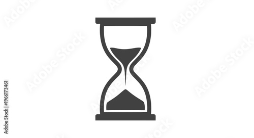 Hourglass with Sand Running Out Slowly.