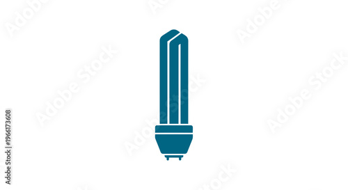 Compact Fluorescent Light Bulb Illustration.