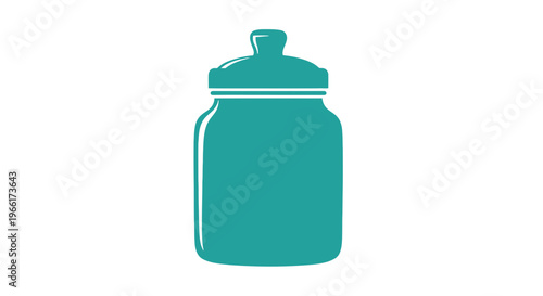 Teal colored jar with lid icon.