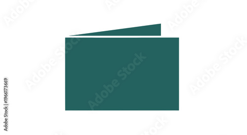 Green Envelope with Opened Flap.