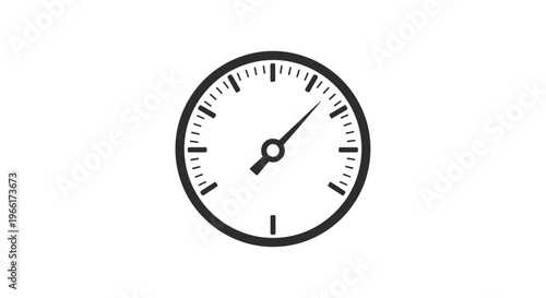 Simple Black and White Clock Face.