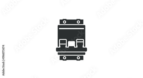 Simple Black Electrical Relay Switch Component.