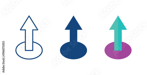 Upward arrow icon representing growth, progress, and forward movement