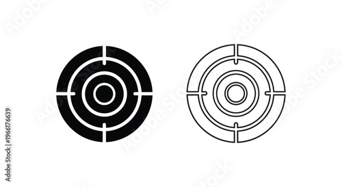 two black and white targets side by side Vector