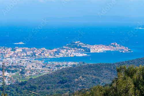 Coastline of Elba island, Italy, in springtime