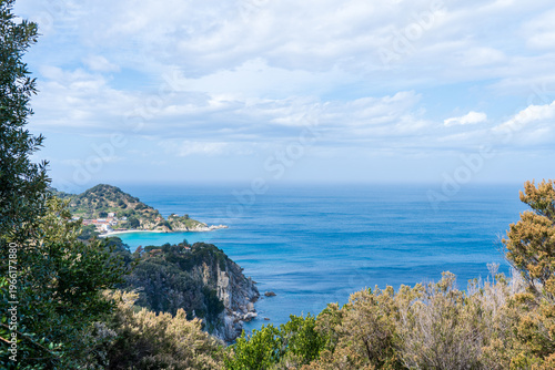 Coastline of Elba island, Italy, in springtime