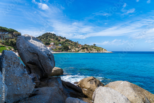 Coastline of Elba island, Italy, in springtime