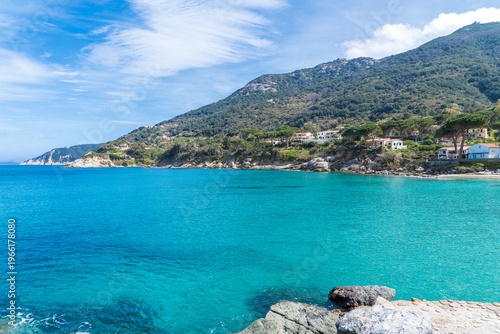 Coastline of Elba island, Italy, in springtime