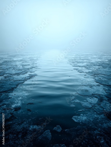 minimalist Nordic background in muted blue and grey tones, soft horizon-like gradient, calm and expansive, cool and elegant atmosphere, modern wall art, no text