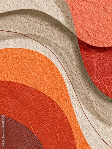 abstract minimalist background in earthy tones (clay, sand, terracotta), organic flowing shapes, natural warmth, modern interior aesthetic, grounded and elegant, no text