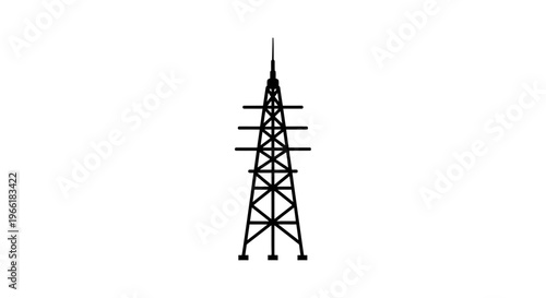 Фотография Electricity Transmission Tower Metal Structure.