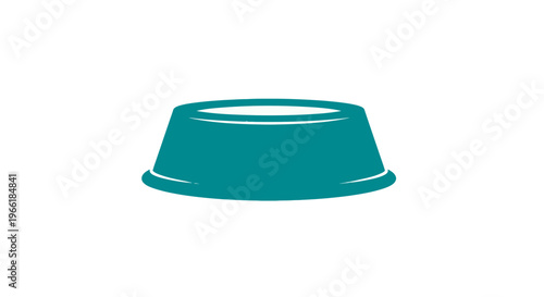 Teal Plastic Pet Food Bowl.