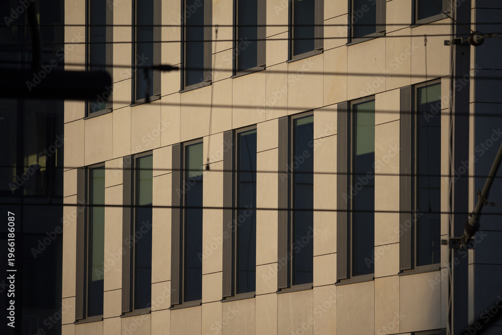 Obraz premium Modern facade with vertical windows