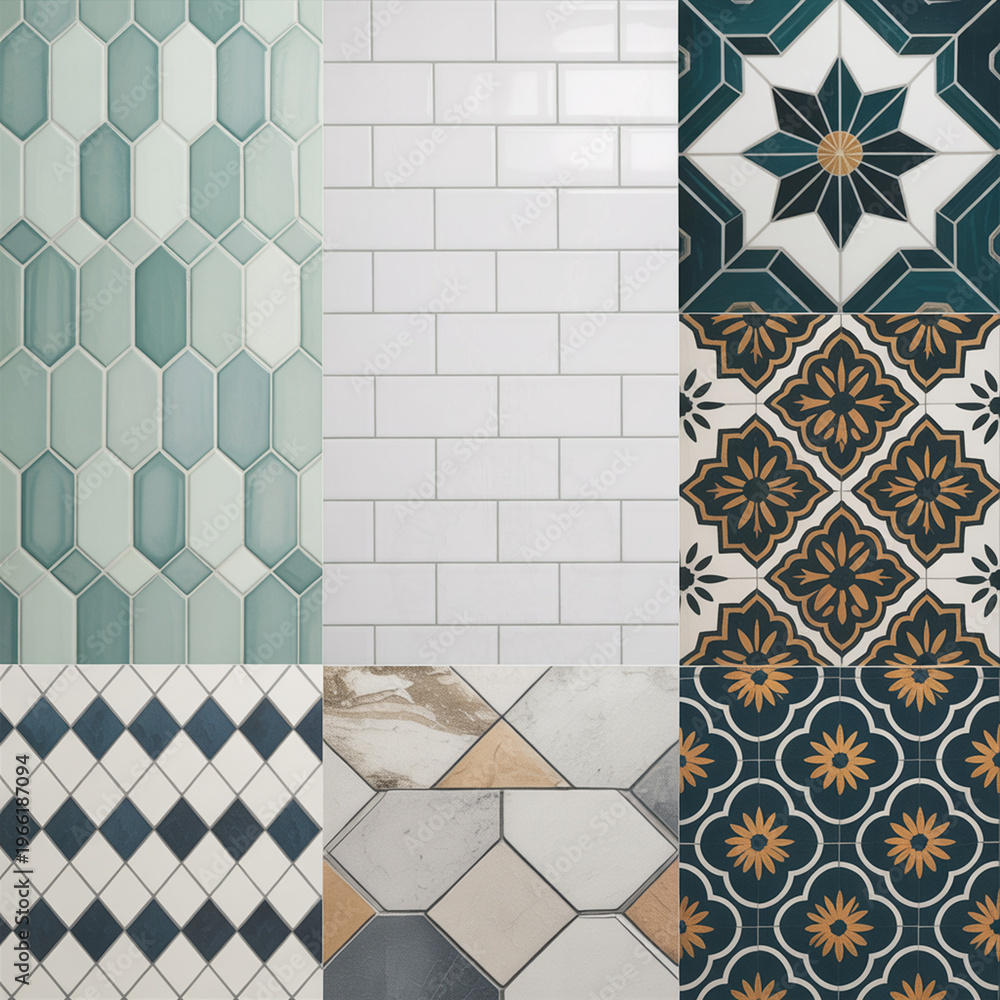 Fototapeta premium a collection of elegant bathroom