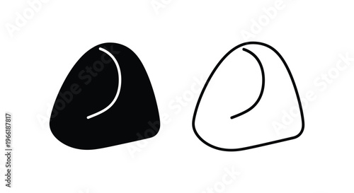 a black and white drawing of two baseball caps Vector