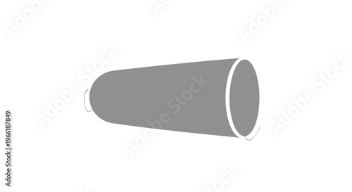 Gray Cylindrical Tube or Pipe Isolated.