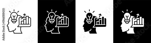 Strategic Advice Icon Of Line Black And White Style Vector Illustrationn