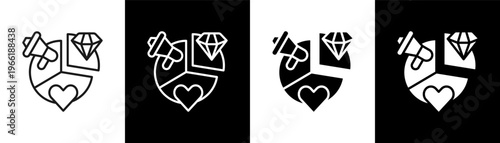 Value Proposition Icon Of Line Black And White Style Vector Illustrationn