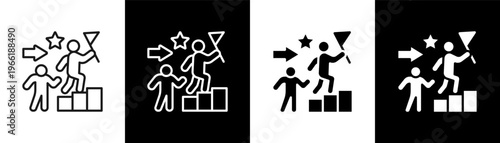 Cost Optimization Icon Of Line Black And White Style Vector Illustrationn
