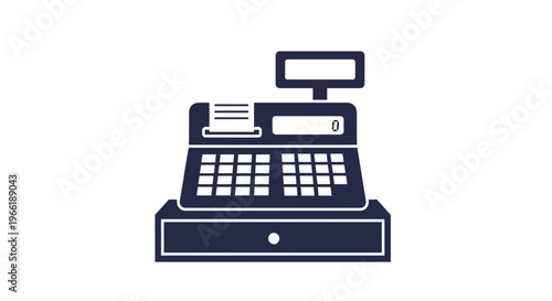 Cash Register Icon for Retail Transactions.