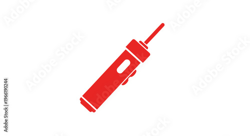 Red Electronic Air Freshener on White Background.